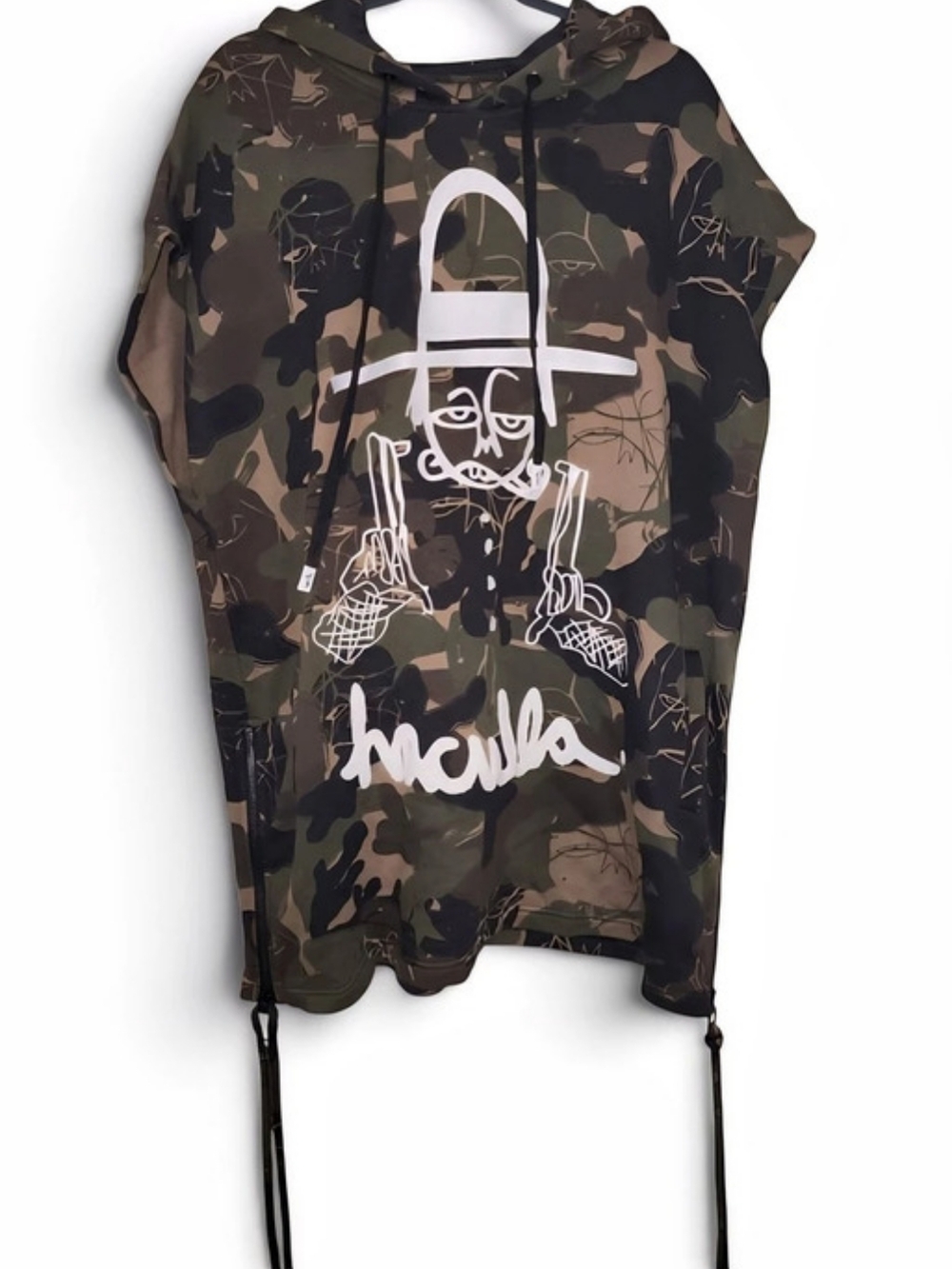 Haculla Camo Print Sleeveless Hoodie Mens L